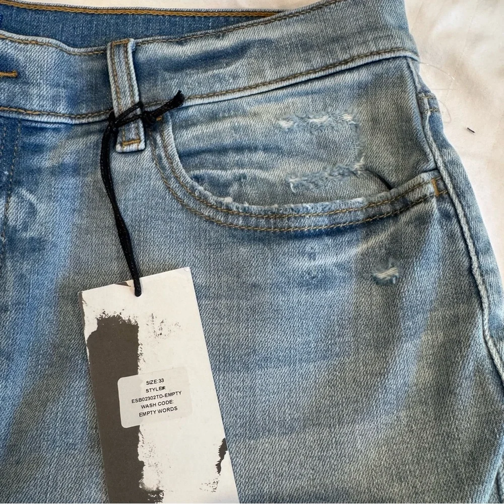 Studio Blue Classic Distressed Denim Cut‎ Off Shorts, Size 16